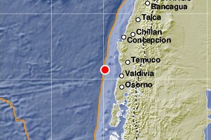 Sismo de magnitud 6,7 sacudió la zona centro y sur de Chile