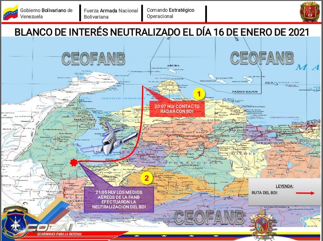 Con pocos detalles, el Ceofanb dice que “neutralizó” una avioneta ligada al narcotráfico