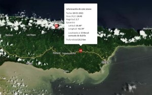 Sismo de magnitud 3.7 se registró en Güiria, estado Sucre este #28Ene