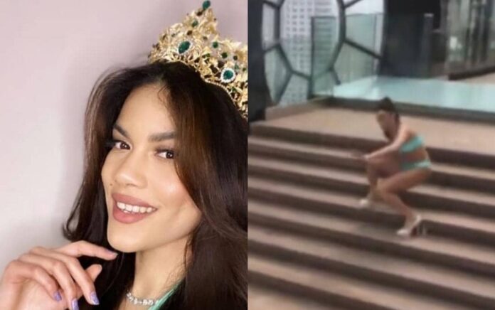 En vivo: Miss Grand Cuba sufrió caída en pleno desfile de traje de baño