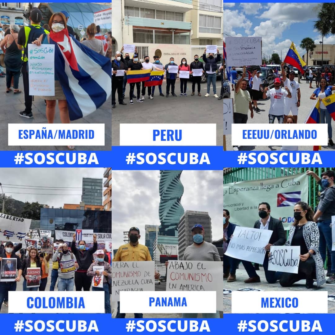 Venezolanos protestaron contra la dictadura cubana en 22 ciudades del mundo (FOTOS)