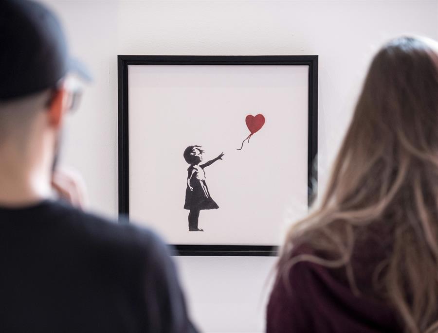 Cuadro destruido por el enigmático grafitero Banksy multiplicó su valor