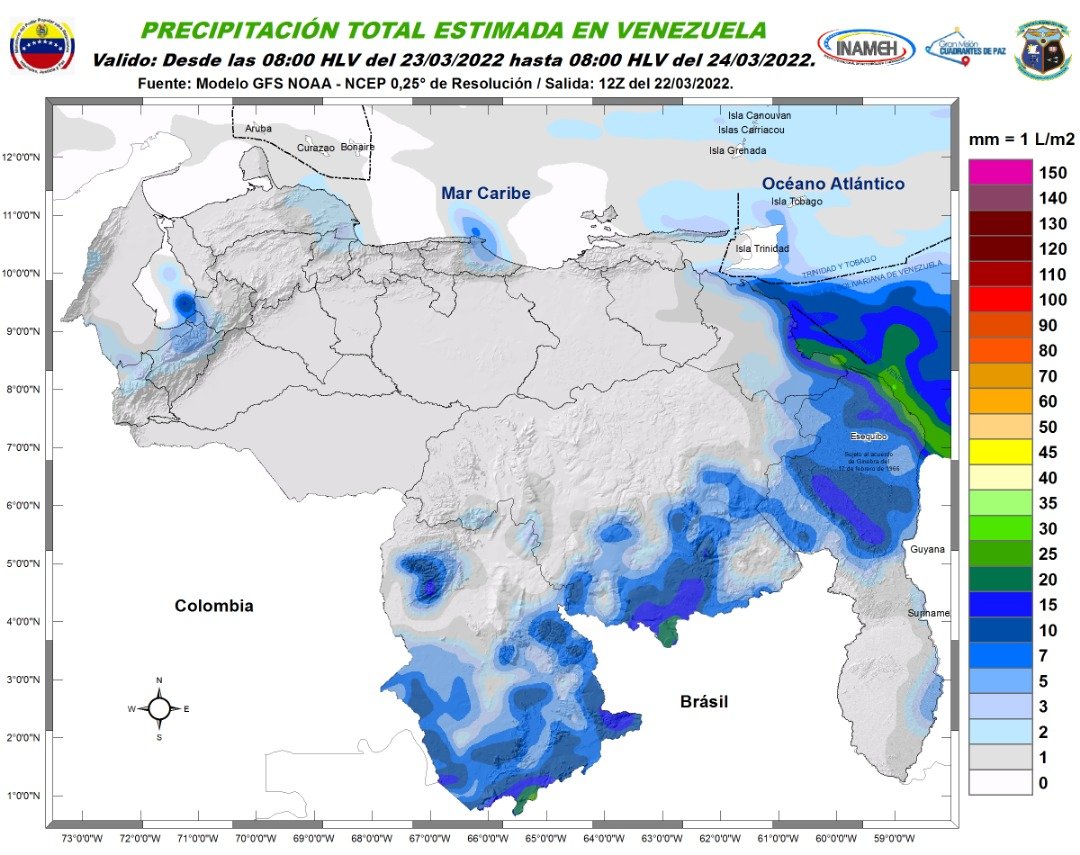 Inameh prevé nubosidad en varios estados de Venezuela #23Mar