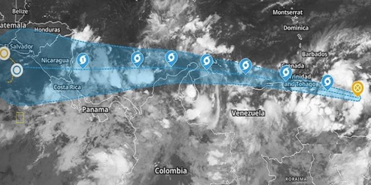 Inameh prevé que el ciclón tropical saldrá de Venezuela en horas de la noche de este #29Jun
