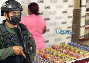 Colombiana capturada en Táchira con marihuana oculta en 46 envases de jugo