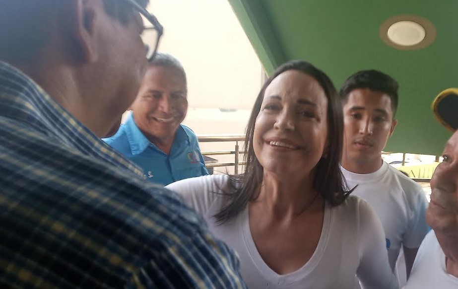 Maria Corina Machado visitó Ciudad Guayana para hablarle a los jóvenes