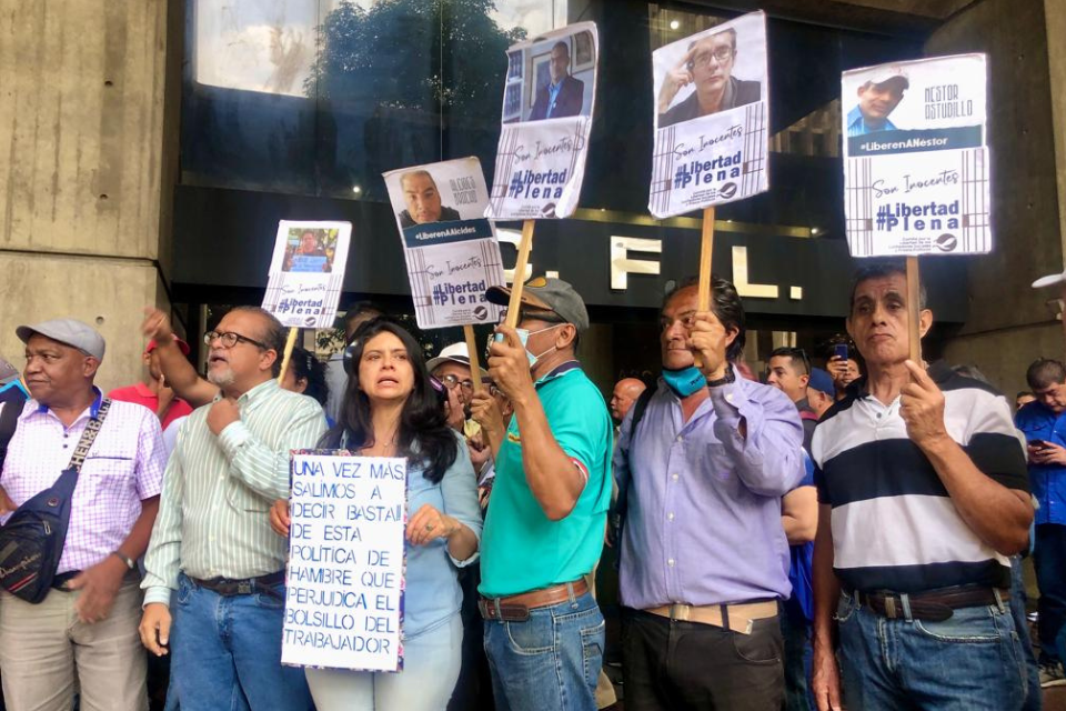 Protestaron este #15May en Caracas para exigir liberación de líderes sindicales injustamente detenidos (VIDEO)