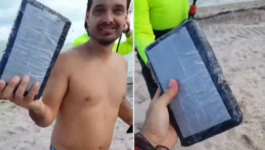 Bañistas encontraron un paquete de cocaína flotando en una playa de Miami