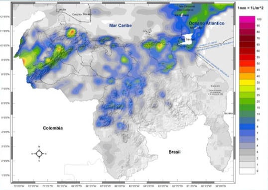 Inameh prevé descargas eléctricas y ráfagas de viento en algunas zonas de Venezuela este #2Oct