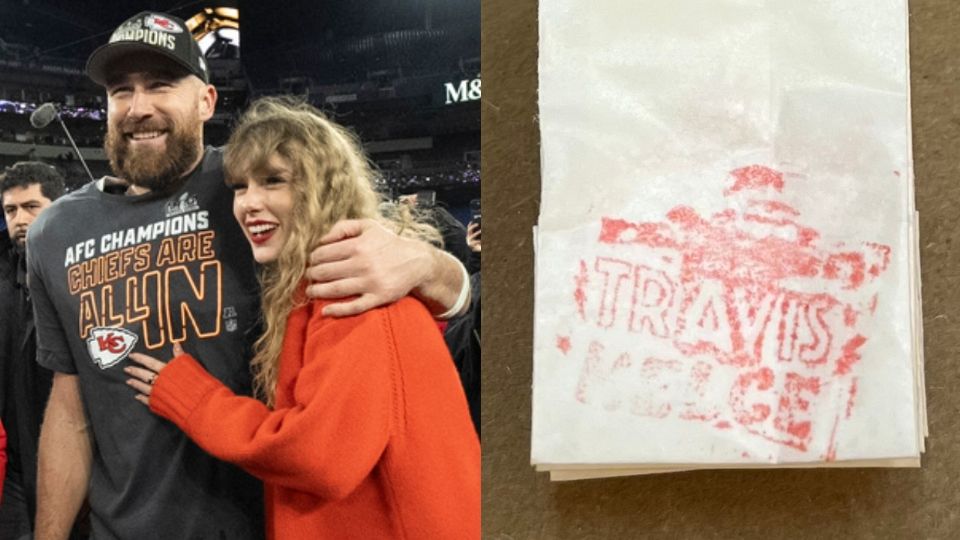 La  DEA incautó fentanilo en bolsas con la imagen de Travis Kelce, novio de Taylor Swift