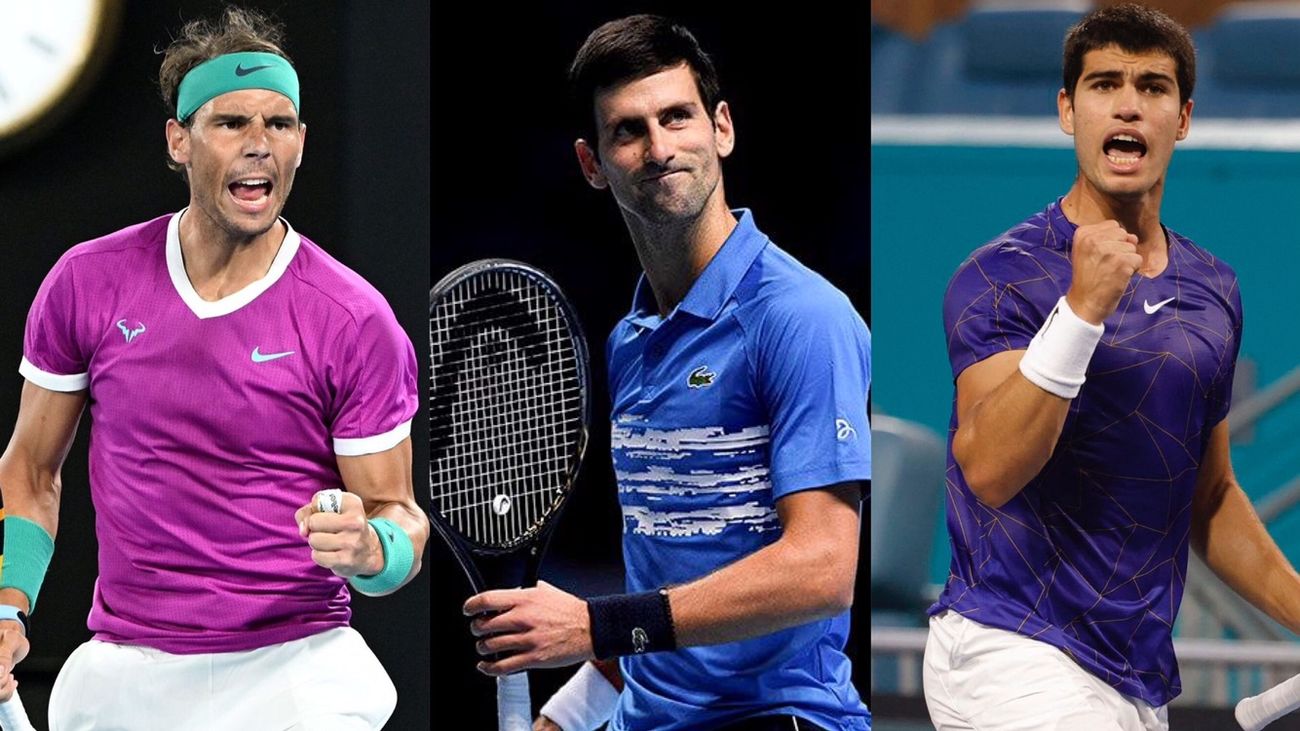 Nadal y Djokovic amenazan el trono de Alcaraz en Indian Wells