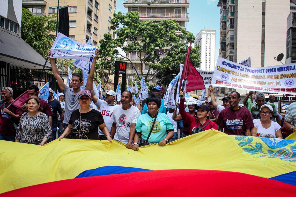 Trabajadores protestaron contra paupérrimas condiciones laborales en Venezuela (Fotos)