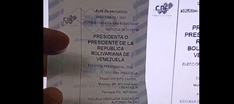 Venezolanos confirman que actas en el sitio web de verificación coinciden con resultados de sus mesas electorales