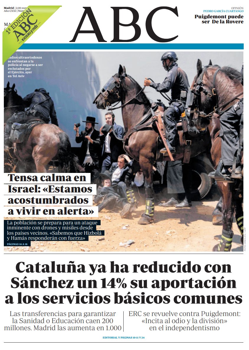 Portadas de la prensa internacional de este martes 6 de agosto de 2024